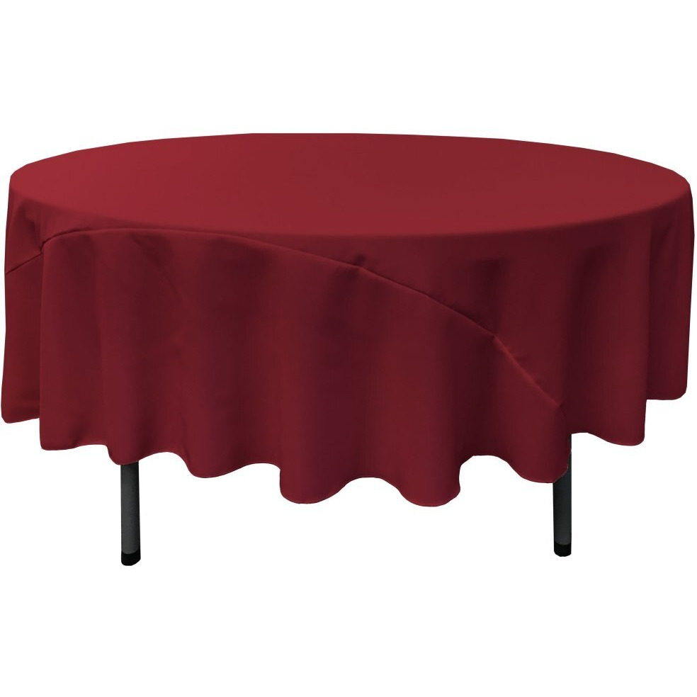 TCpop90R-CranberryP28 Polyester Poplin Tablecloth  Cranberry - 90 in. Round