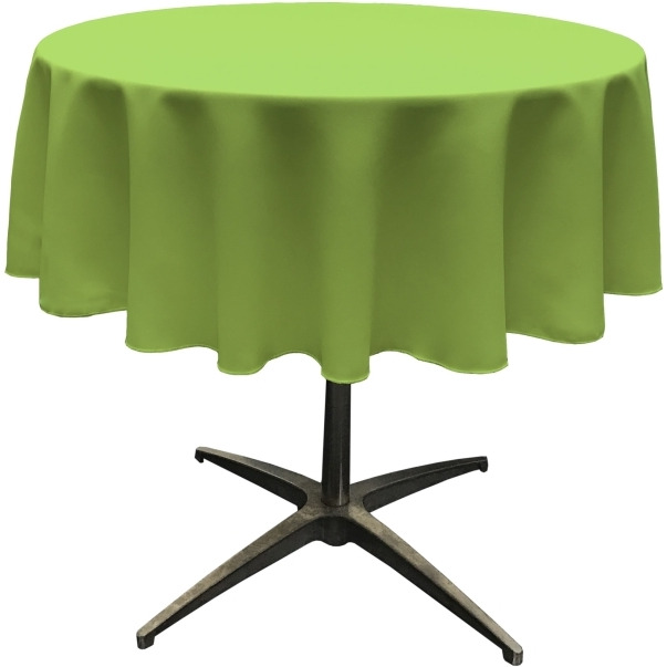 TCpop58R-LimeP84 Polyester Poplin Tablecloth  Lime - 58 in. Round