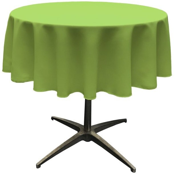 TCpop58R-LimeP84 Polyester Poplin Tablecloth  Lime - 58 in. Round