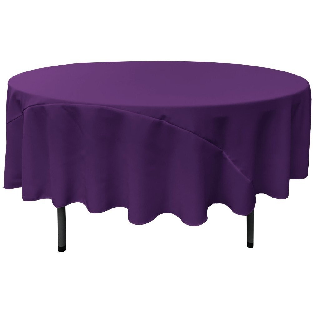 TCpop90R-PurpleP23 Polyester Poplin Tablecloth  Purple - 90 in. Round