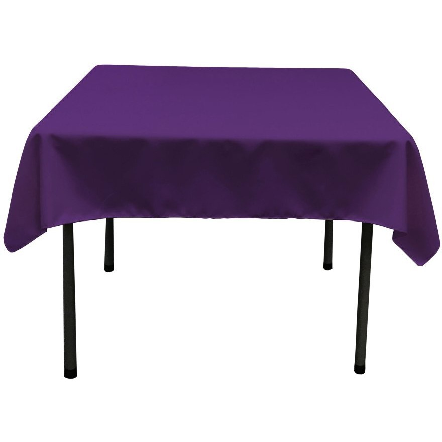 TCpop52x52-PurpleP23 Polyester Poplin Square Tablecloth  Purple - 52 x 52 in.