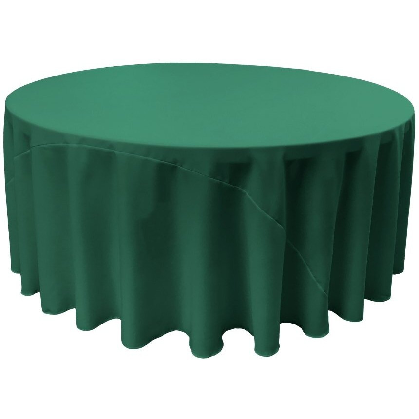 TCpop108R-TealP43 Polyester Poplin Tablecloth  Teal - 108 in. Round