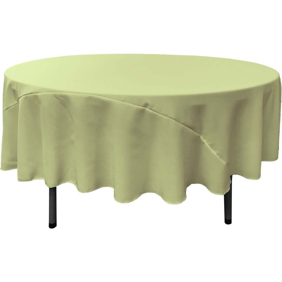 TCpop90R-SageP19 Polyester Poplin Tablecloth  Sage - 90 in. Round