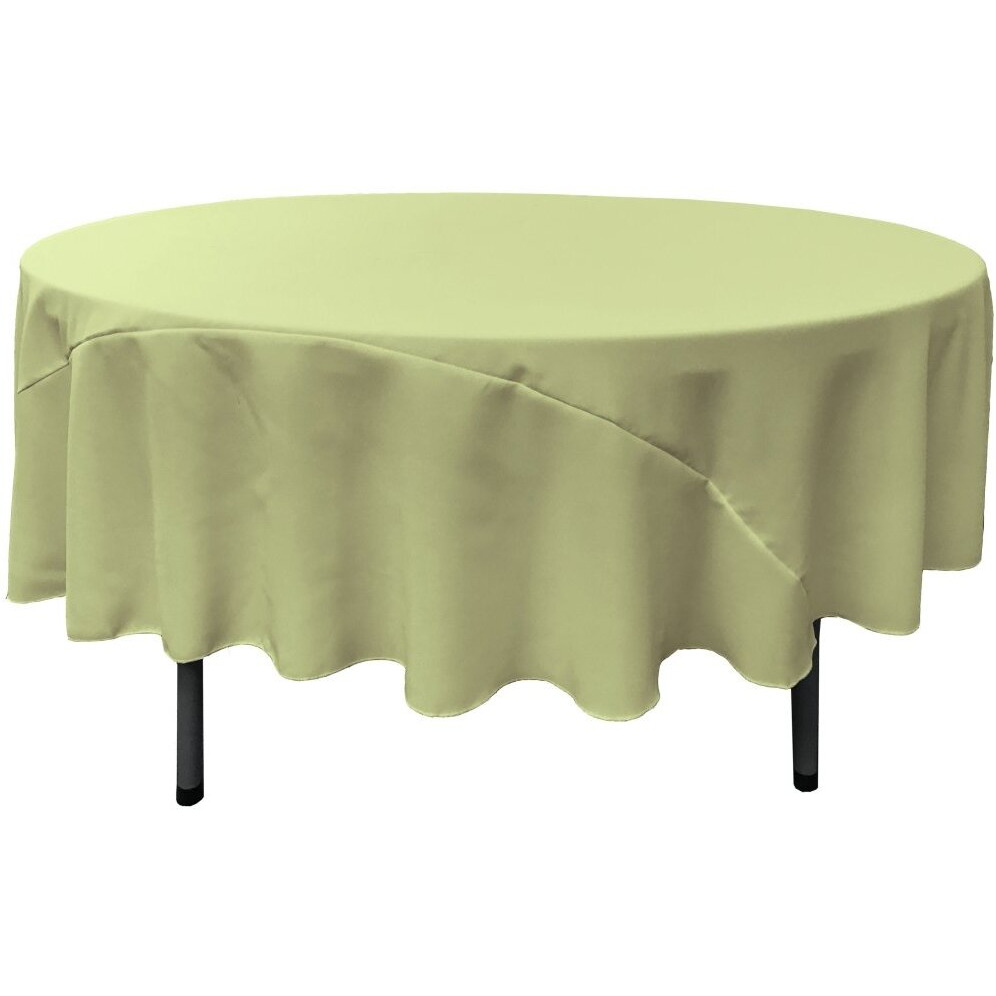 TCpop90R-SageP19 Polyester Poplin Tablecloth  Sage - 90 in. Round