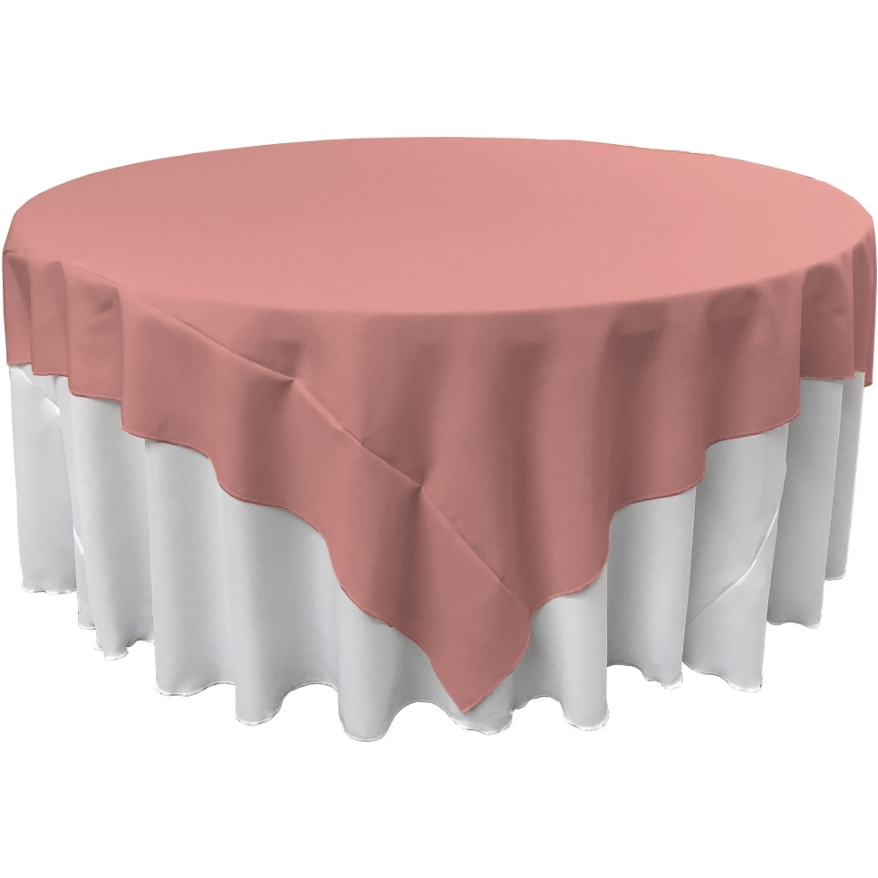 TCpop72x72-RoseP79 Polyester Poplin Square Tablecloth  Dusty Rose - 72 x 72 in.