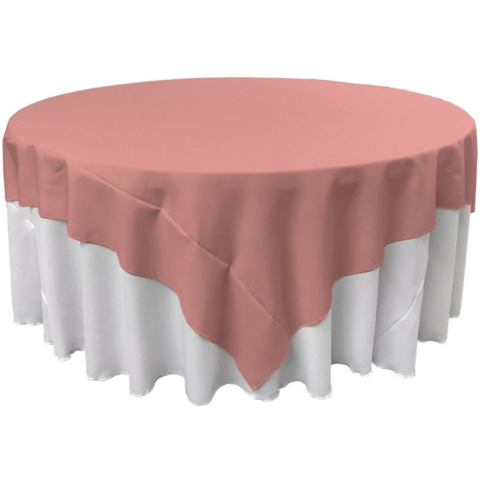 TCpop72x72-RoseP79 Polyester Poplin Square Tablecloth  Dusty Rose - 72 x 72 in.