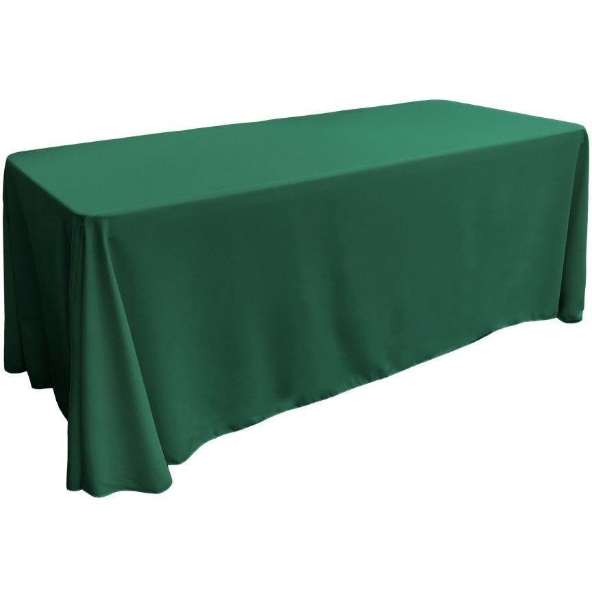 TCpop90x132-TealP43 Polyester Poplin Rectangular Tablecloth  Teal - 90 x 132 in.
