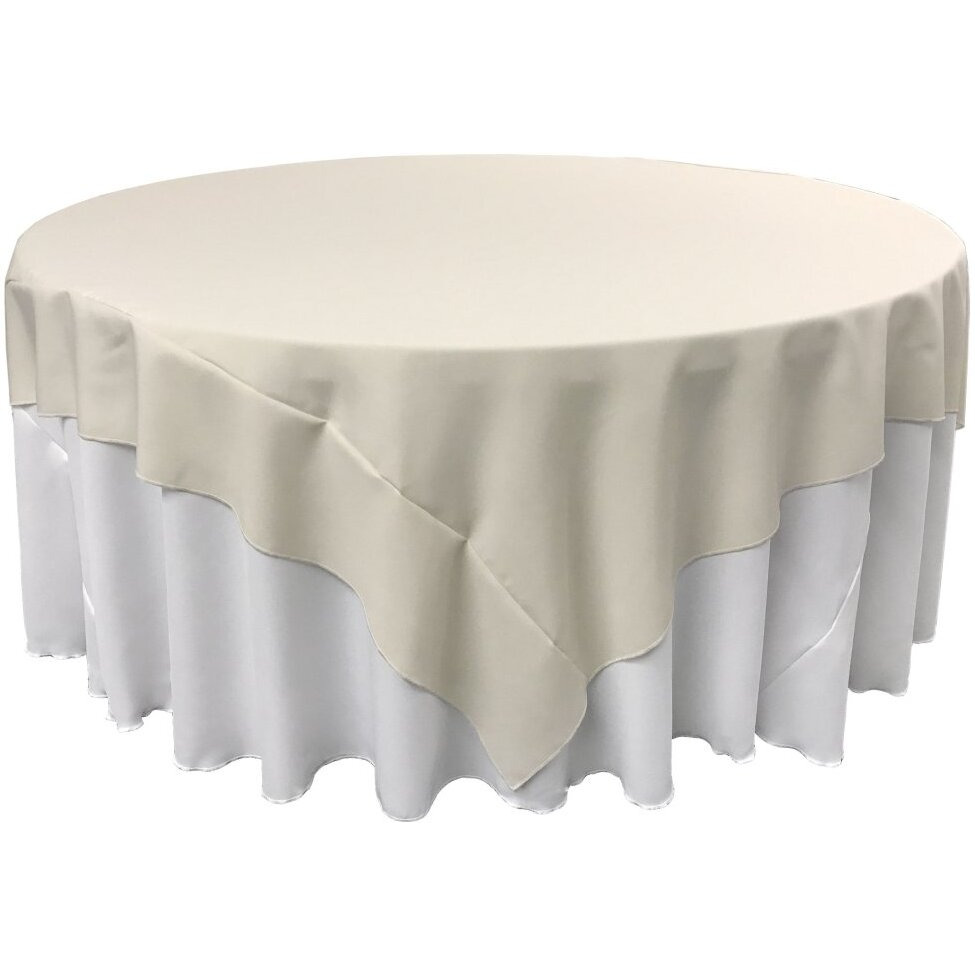 TCpop72x72-IvoryP25 Polyester Poplin Square Tablecloth  Ivory - 72 x 72 in.