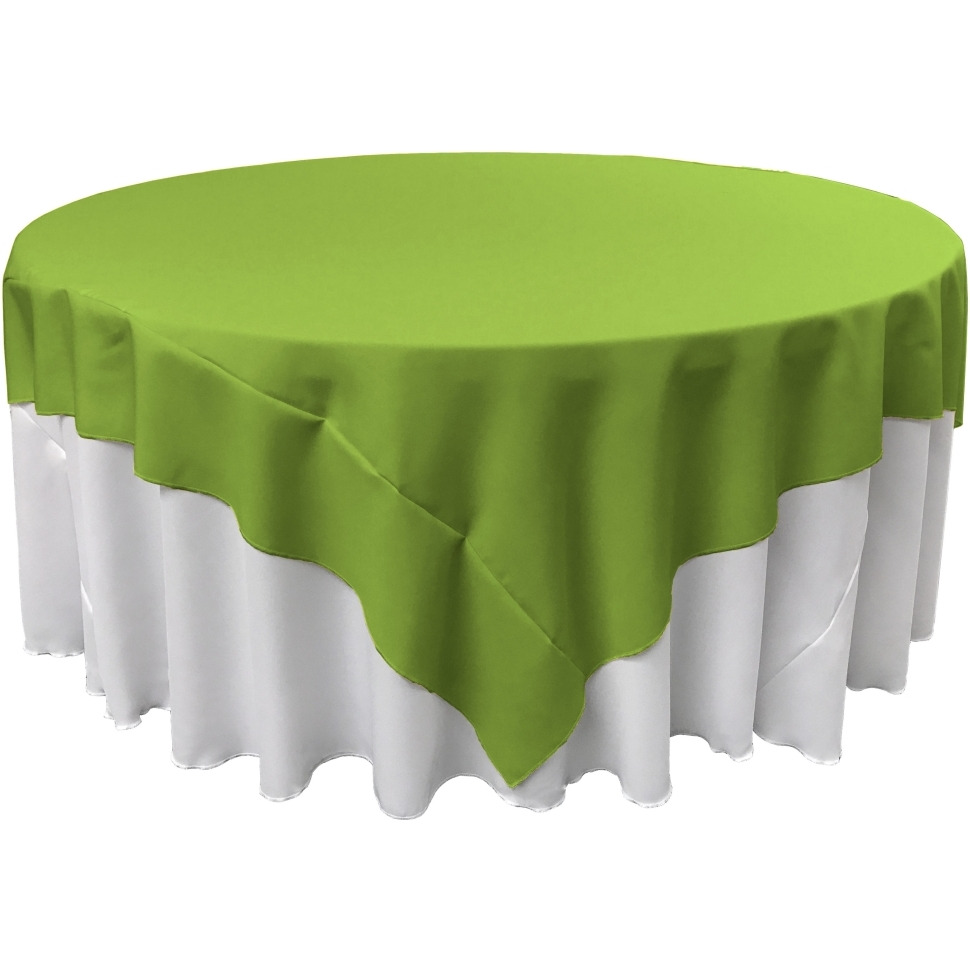 TCpop90x90-LimeP84 Polyester Poplin Square Tablecloth  Lime - 90 x 90 in.