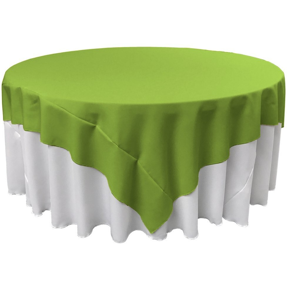TCpop90x90-LimeP84 Polyester Poplin Square Tablecloth  Lime - 90 x 90 in.