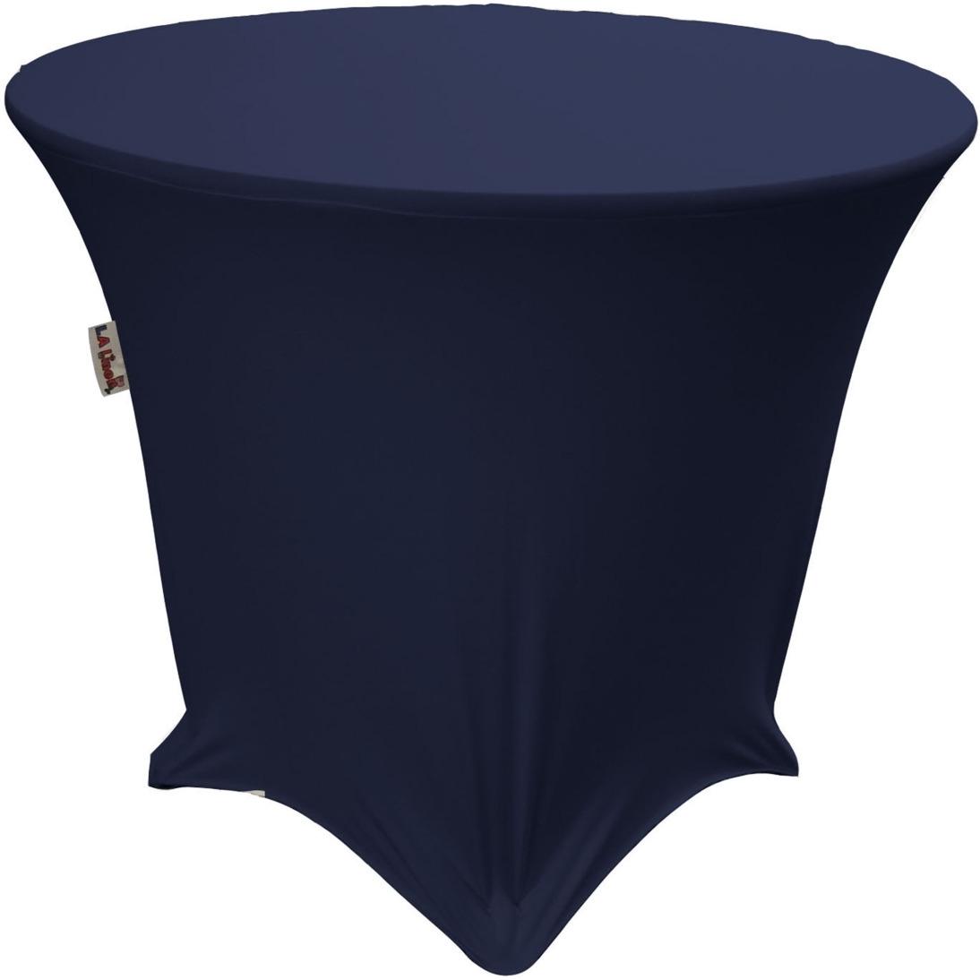 TCSpandex48Rx30H-NavyX72 Round Spandex Tablecloth  Navy - 48 x 30 in.