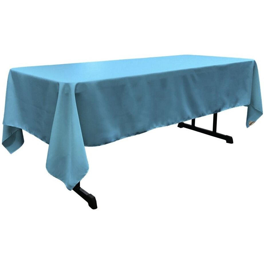 TCpop60x144-TurquoiseDrkP52 Polyester Poplin Rectangular Tablecloth  Dark Turquoise - 60 x 144 in.