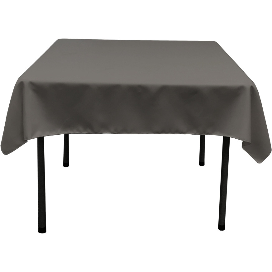 TCpop52x52-CharcoalP34 Polyester Poplin Square Tablecloth  Charcoal - 52 x 52 in.