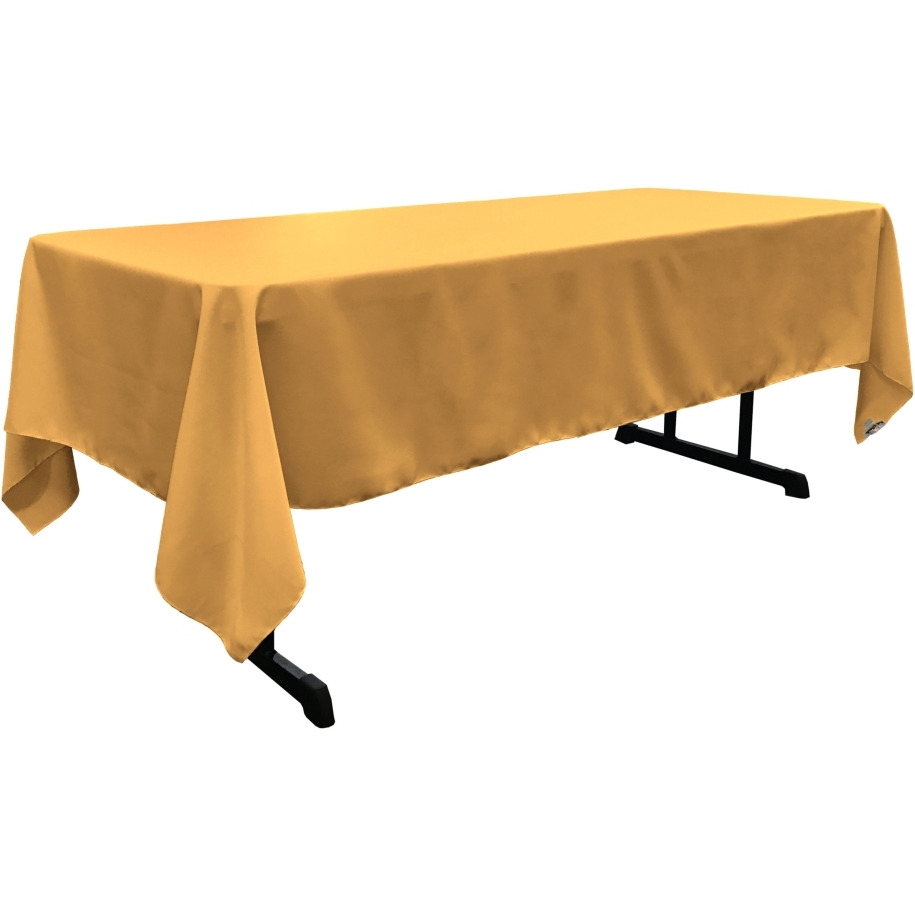 TCpop60x108-GoldP14 Polyester Poplin Rectangular Tablecloth  Gold - 60 x 108 in.