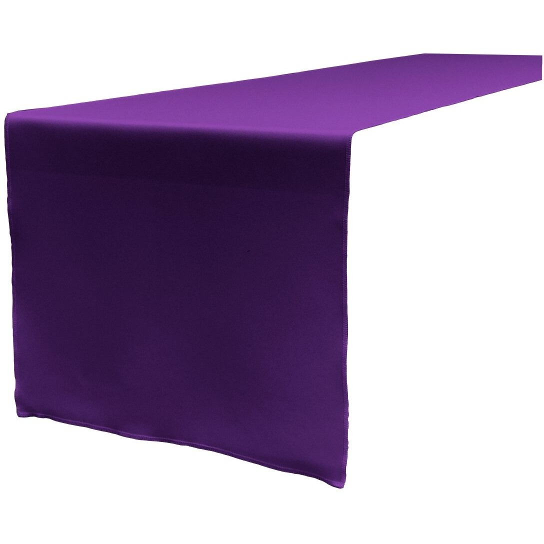 TCpop14x108-PurpleP23 Polyester Poplin Table Runner  Purple - 14 x 108 in.