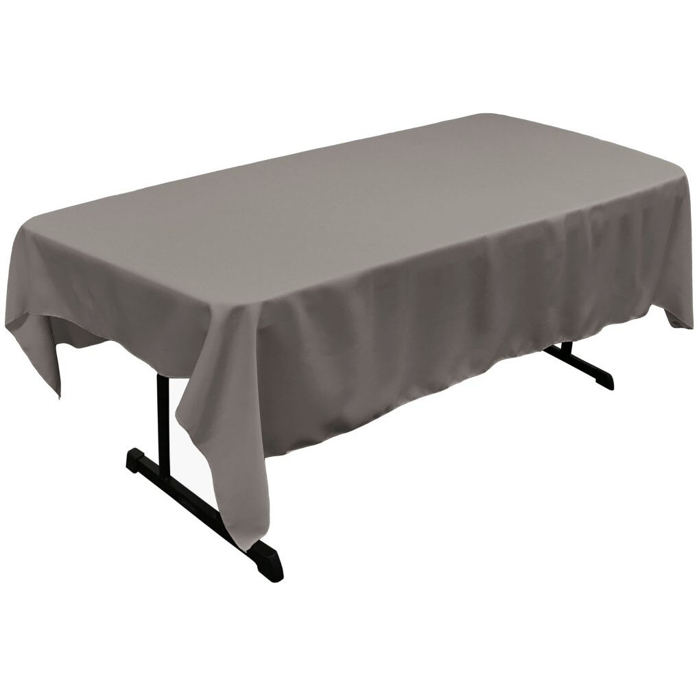 TCpop60x90-Gray DarkP12 Polyester Poplin Rectangular Tablecloth  Grey Dark - 60 x 90 in.