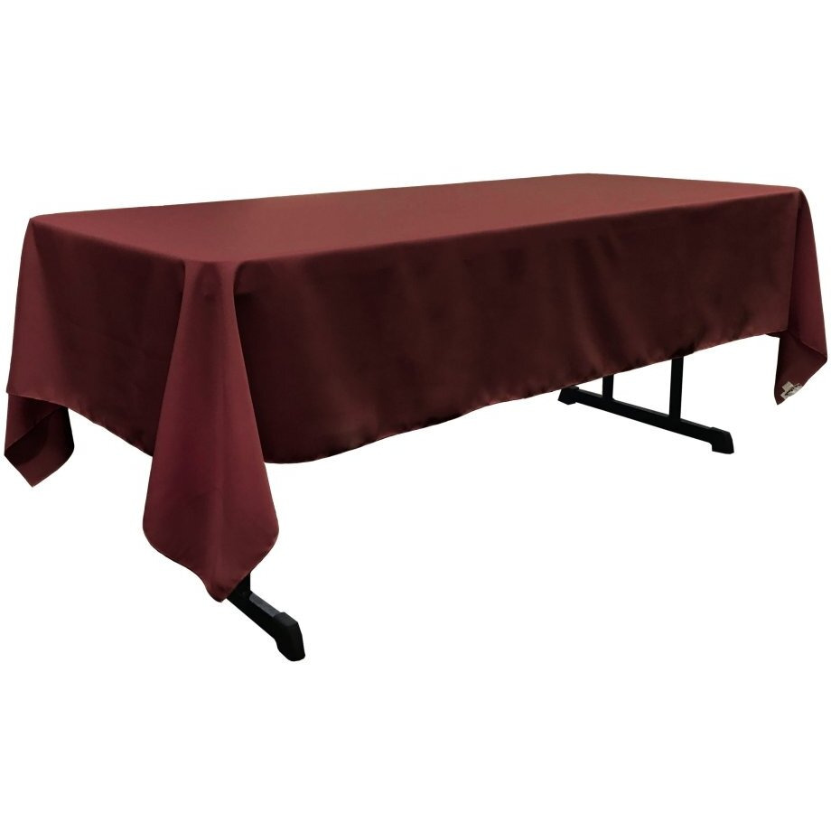 TCpop60x126-BurgundyP17 Polyester Poplin Rectangular Tablecloth  Burgundy - 60 x 126 in.