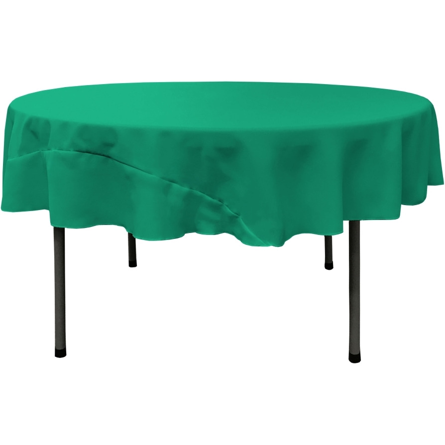 TCpop72R-JadeP53 Polyester Poplin Tablecloth  Jade - 72 in. Round