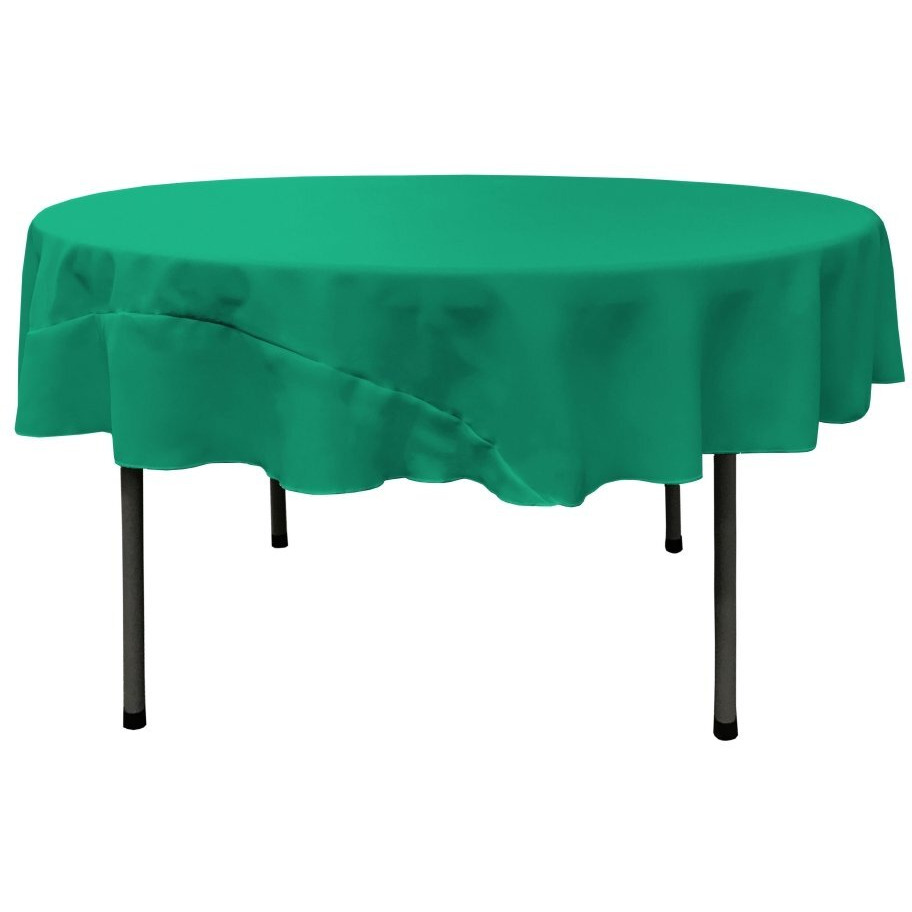 TCpop72R-JadeP53 Polyester Poplin Tablecloth  Jade - 72 in. Round