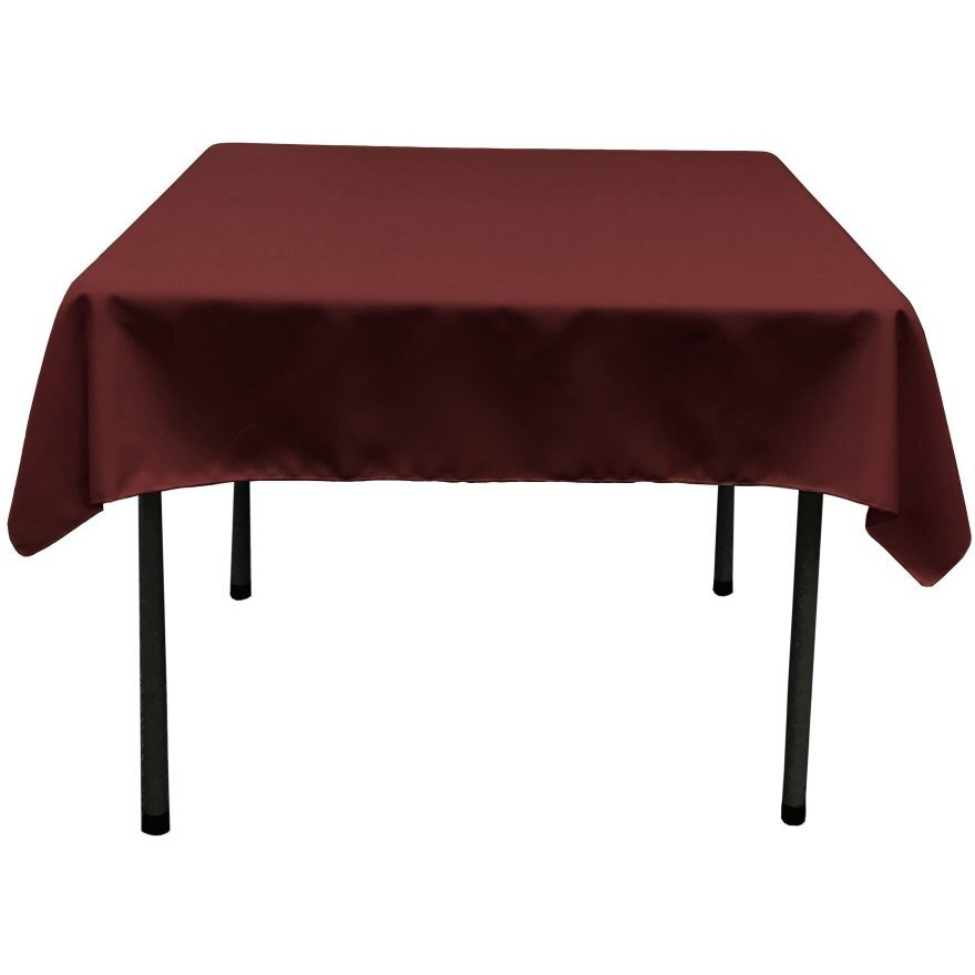 TCpop58x58-BurgundyP17 Polyester Poplin Square Tablecloth  Burgundy - 58 x 58 in.