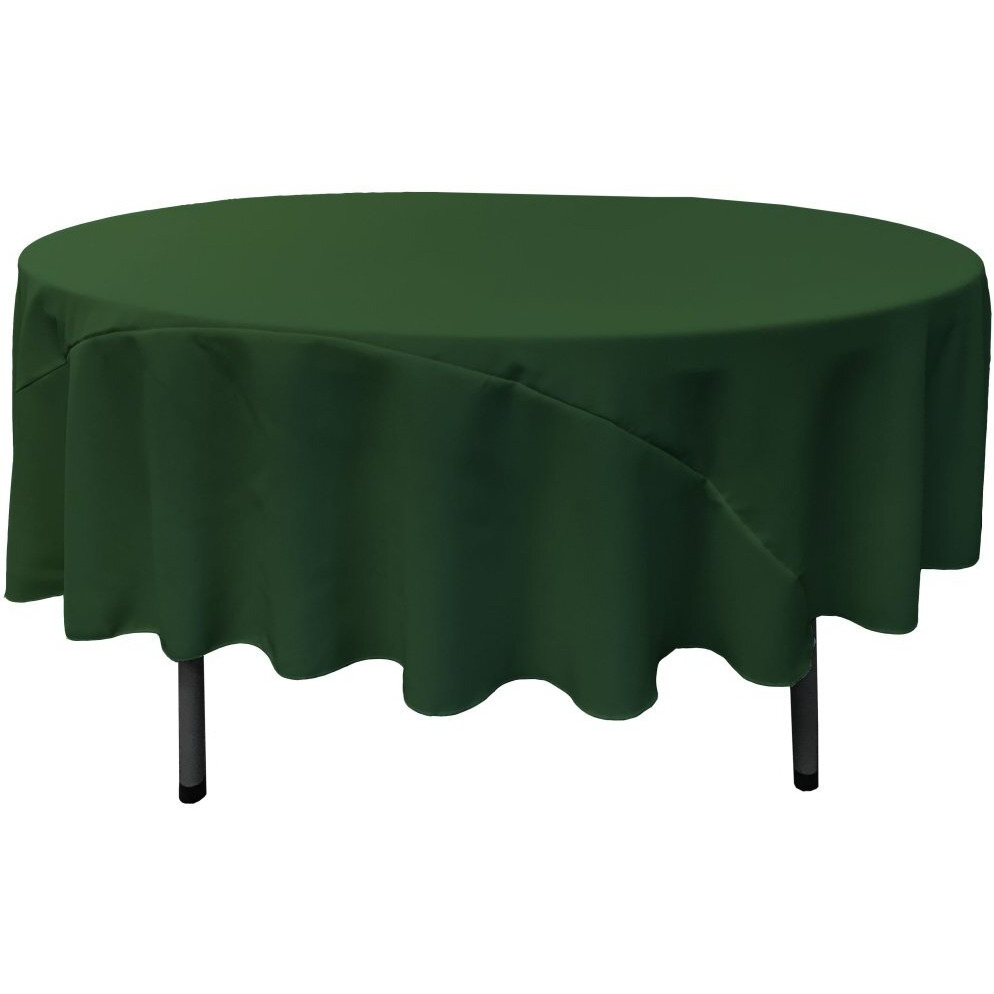 TCpop90R-GreenHuP20 Polyester Poplin Tablecloth  Hunter Green - 90 in. Round