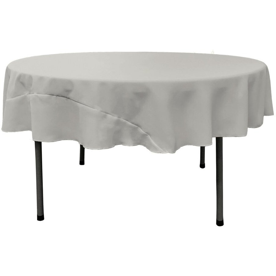 TCpop72R-GrayLgtP41 Polyester Poplin Tablecloth  Light Gray - 72 in. Round