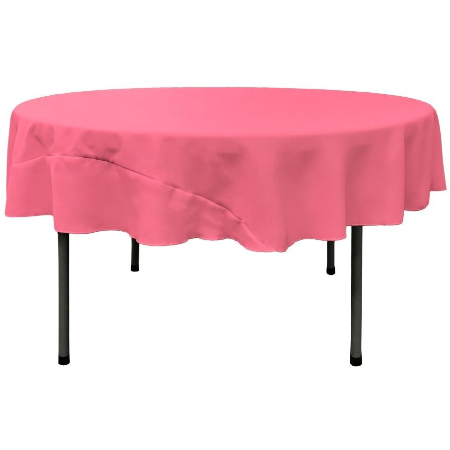 TCpop72R-HotPinkP38 Polyester Poplin Tablecloth  Hot Pink - 72 in. Round