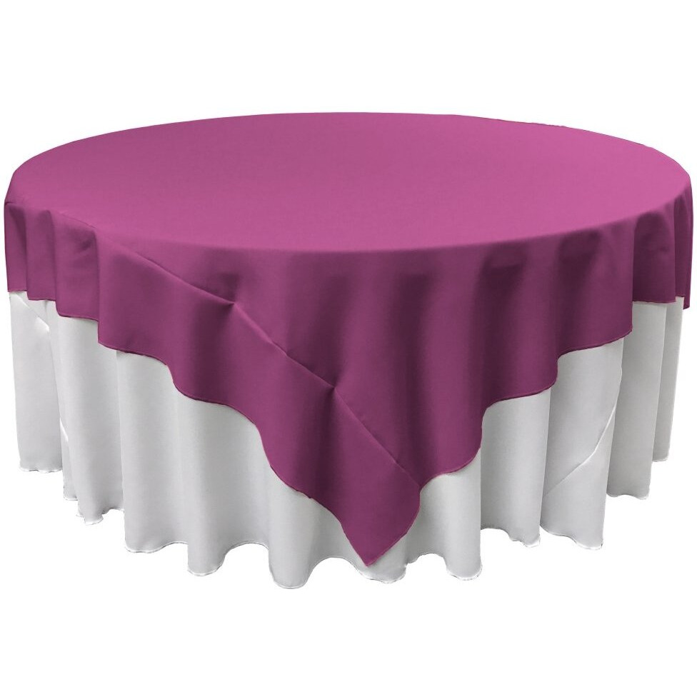 TCpop90x90-MagentaP81 Polyester Poplin Square Tablecloth  Magenta - 90 x 90 in.