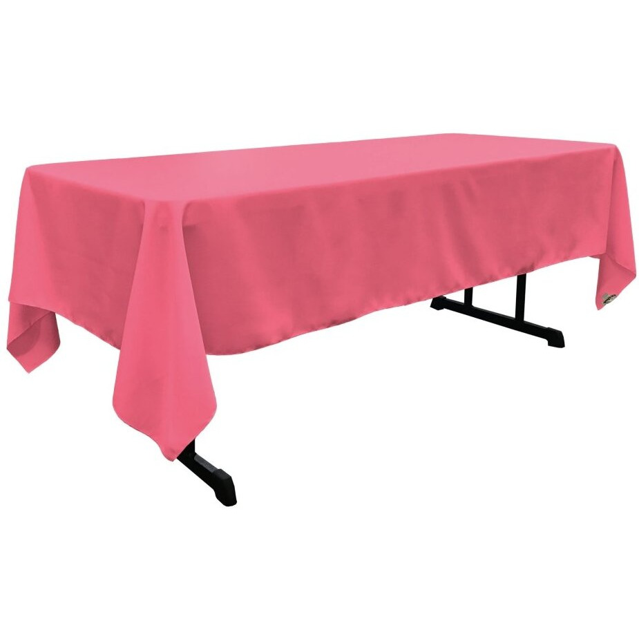 TCpop60x108-HotPinkP38 Polyester Poplin Rectangular Tablecloth  Hot Pink - 60 x 108 in.