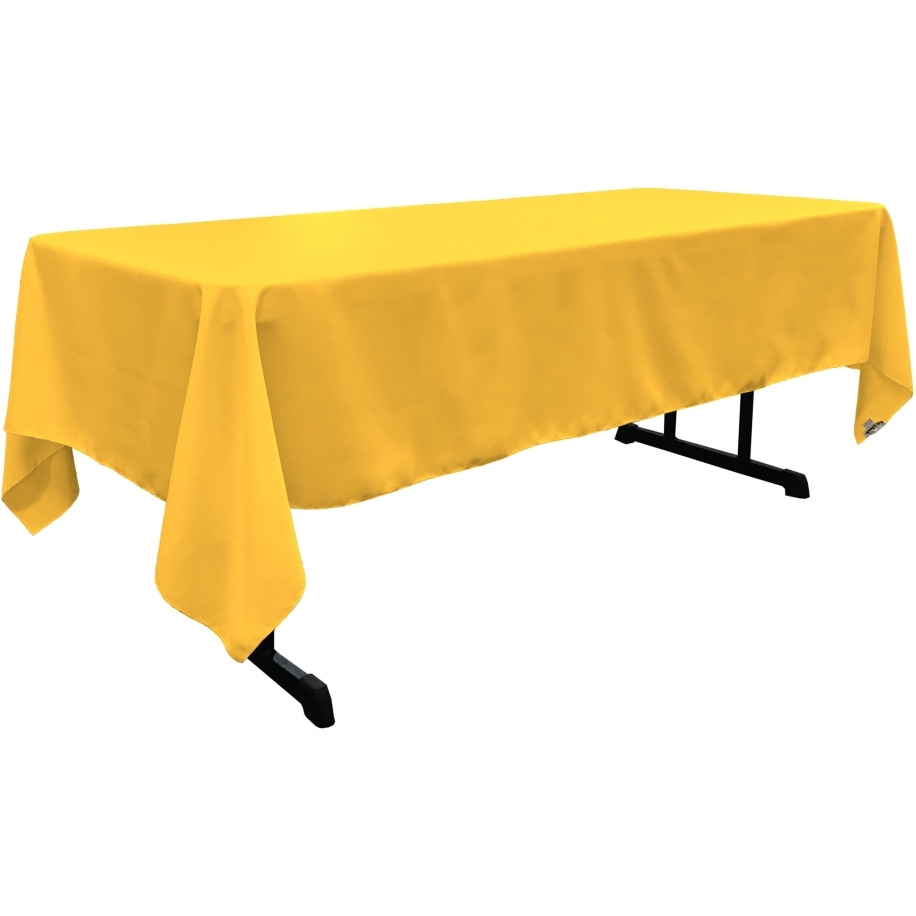 TCpop60x144-YellowDrkP47 Polyester Poplin Rectangular Tablecloth  Dark Yellow - 60 x 144 in.