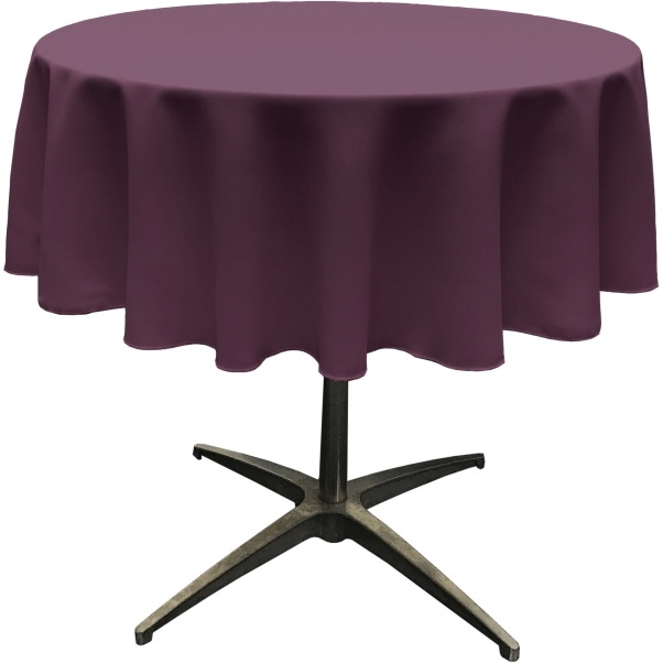 TCpop58R-EggplantP42 Polyester Poplin Tablecloth  Eggplant - 58 in. Round