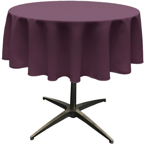 TCpop58R-EggplantP42 Polyester Poplin Tablecloth  Eggplant - 58 in. Round