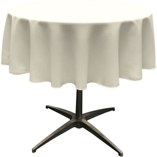 TCpop51R-IvoryP25 Polyester Poplin Tablecloth  Ivory - 51 in. Round