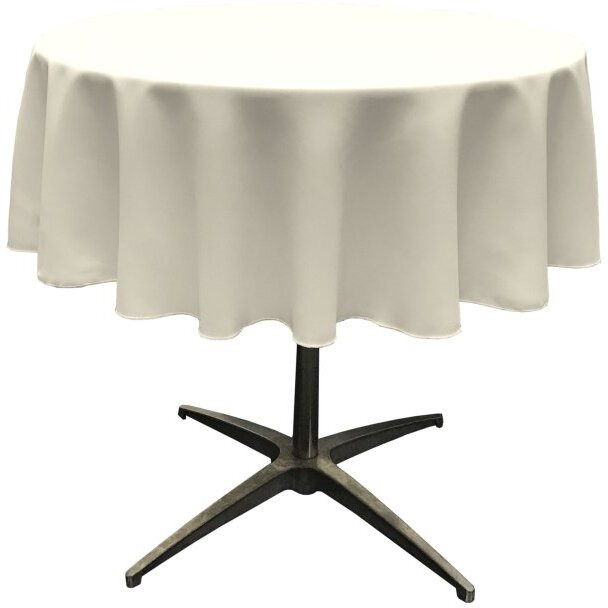 TCpop51R-IvoryP25 Polyester Poplin Tablecloth  Ivory - 51 in. Round