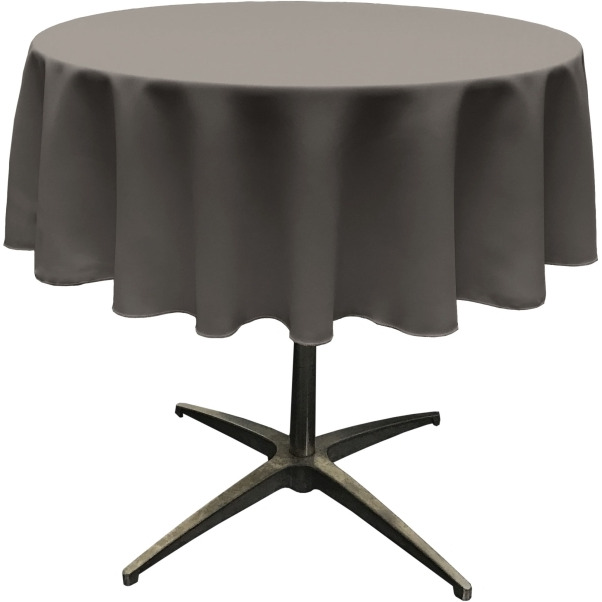 TCpop58R-CharcoalP34 Polyester Poplin Tablecloth  Charcoal - 58 in. Round
