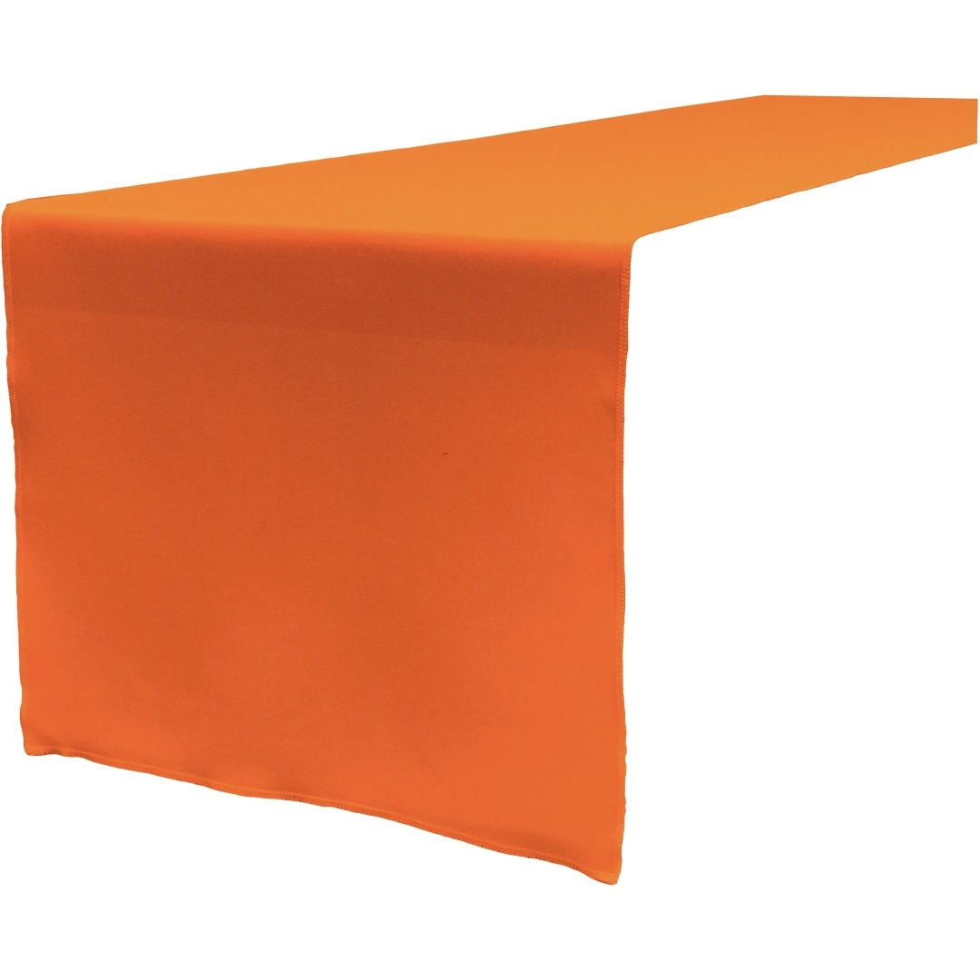 TCpop14x108-OrangeP48 Polyester Poplin Table Runner  Orange - 14 x 108 in.