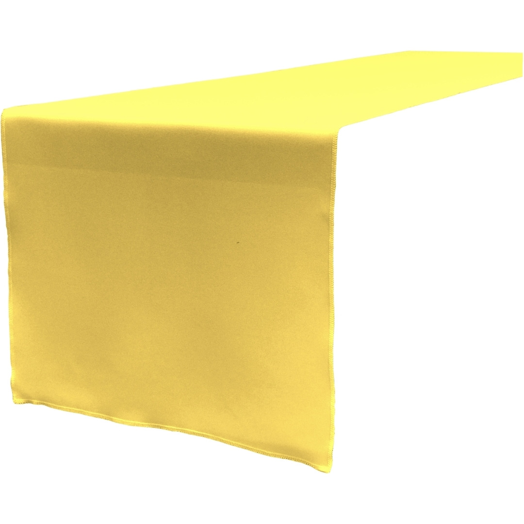 TCpop14x108-YellowLgtP99 Polyester Poplin Table Runner  Light Yellow - 14 x 108 in.