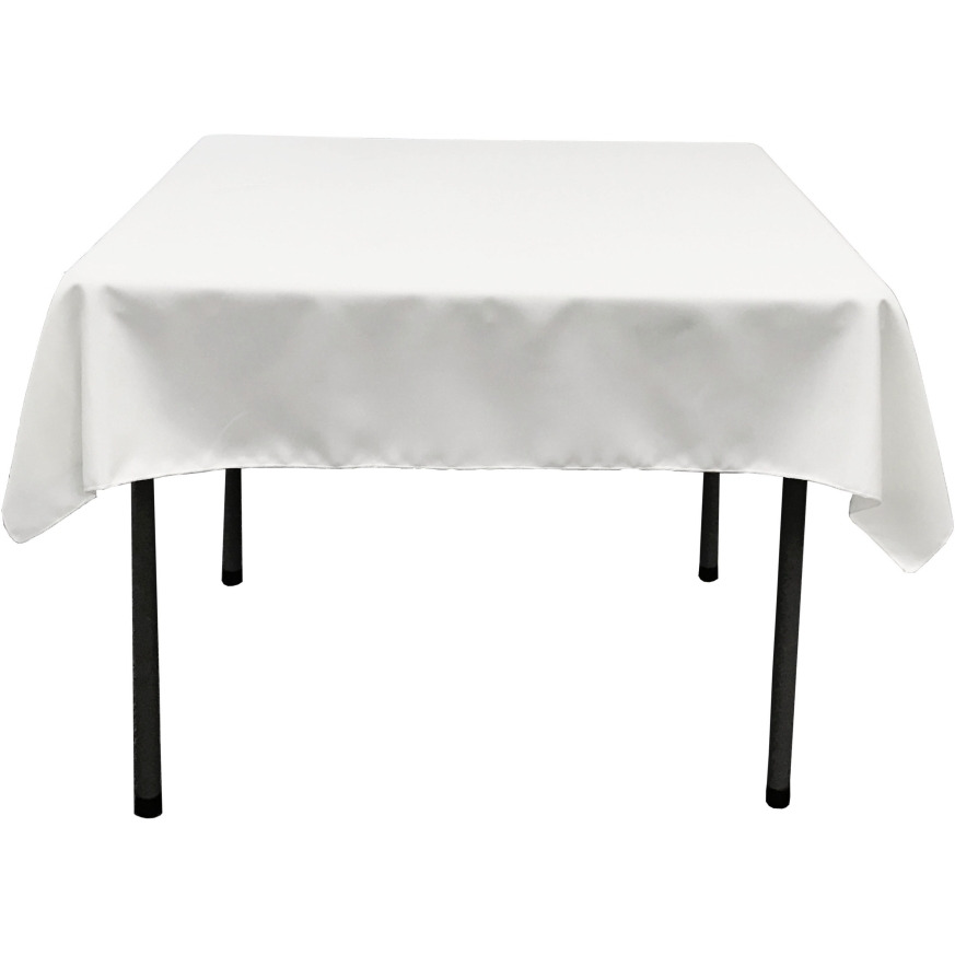 TCpop58x58-WhiteP11 Polyester Poplin Square Tablecloth  White - 58 x 58 in.