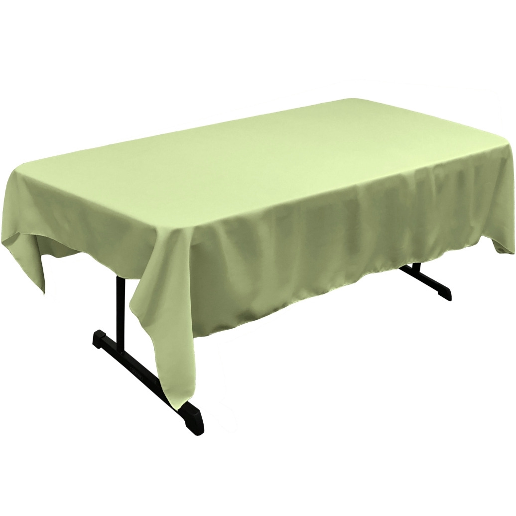 TCpop60x90-SageP19 Polyester Poplin Rectangular Tablecloth  Sage - 60 x 90 in.
