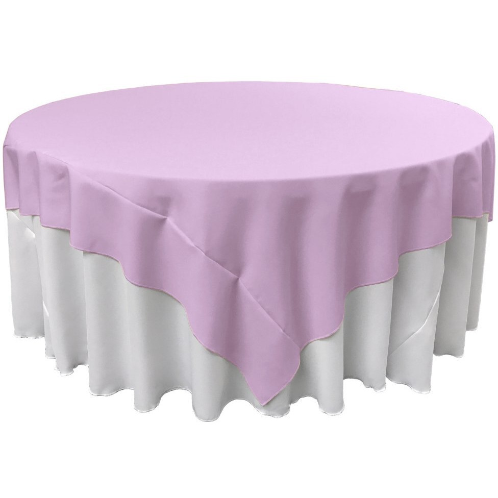 TCpop90x90-LilacP45 Polyester Poplin Square Tablecloth  Lilac - 90 x 90 in.