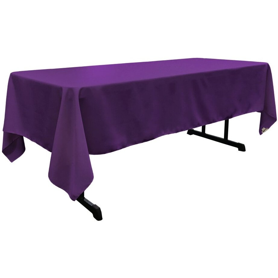 TCpop60x120-PurpleP23 Polyester Poplin Rectangular Tablecloth  Purple - 60 x 120 in.