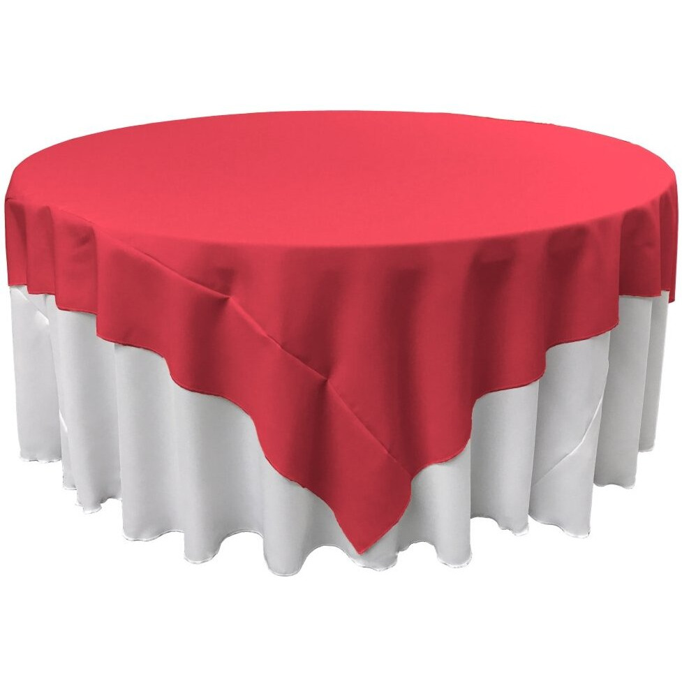 TCpop90x90-FuchsiaP49 Polyester Poplin Square Tablecloth  Fuchsia - 90 x 90 in.