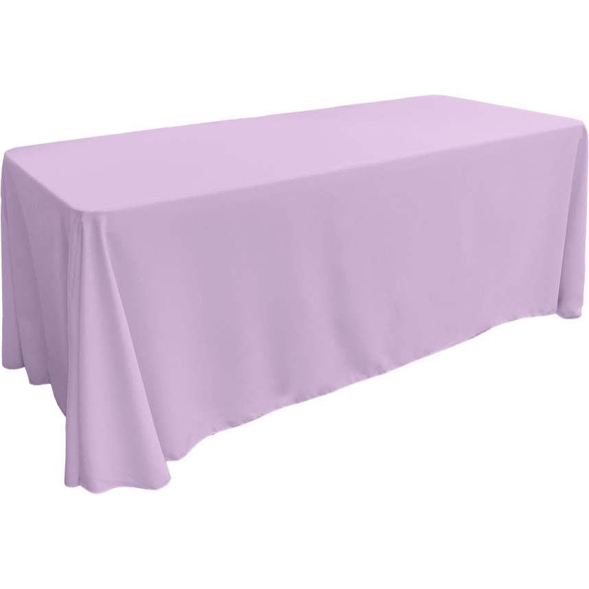 TCpop90x156-LilacP45 Polyester Poplin Rectangular Tablecloth  Lilac - 90 x 156 in.
