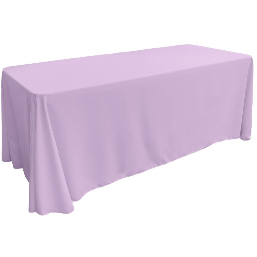 TCpop90x156-LilacP45 Polyester Poplin Rectangular Tablecloth  Lilac - 90 x 156 in.