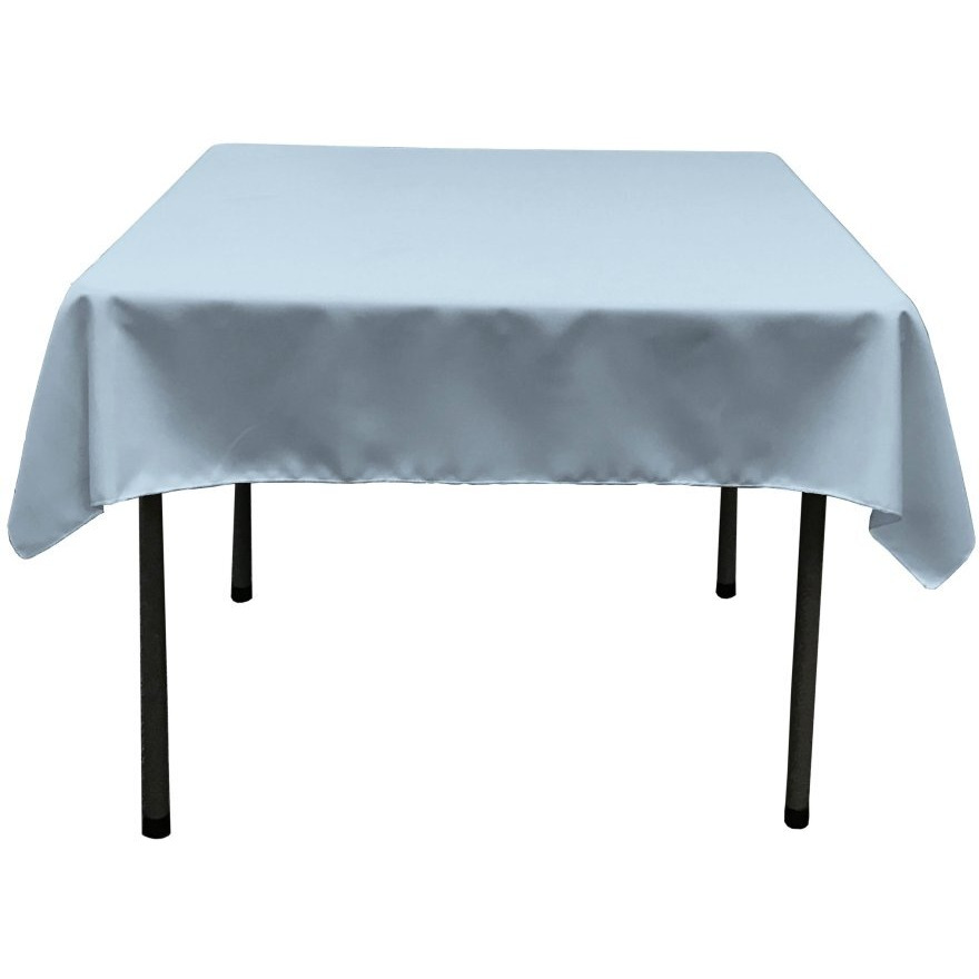 TCpop58x58-BlueLgtP18 Polyester Poplin Square Tablecloth  Light Blue - 58 x 58 in.