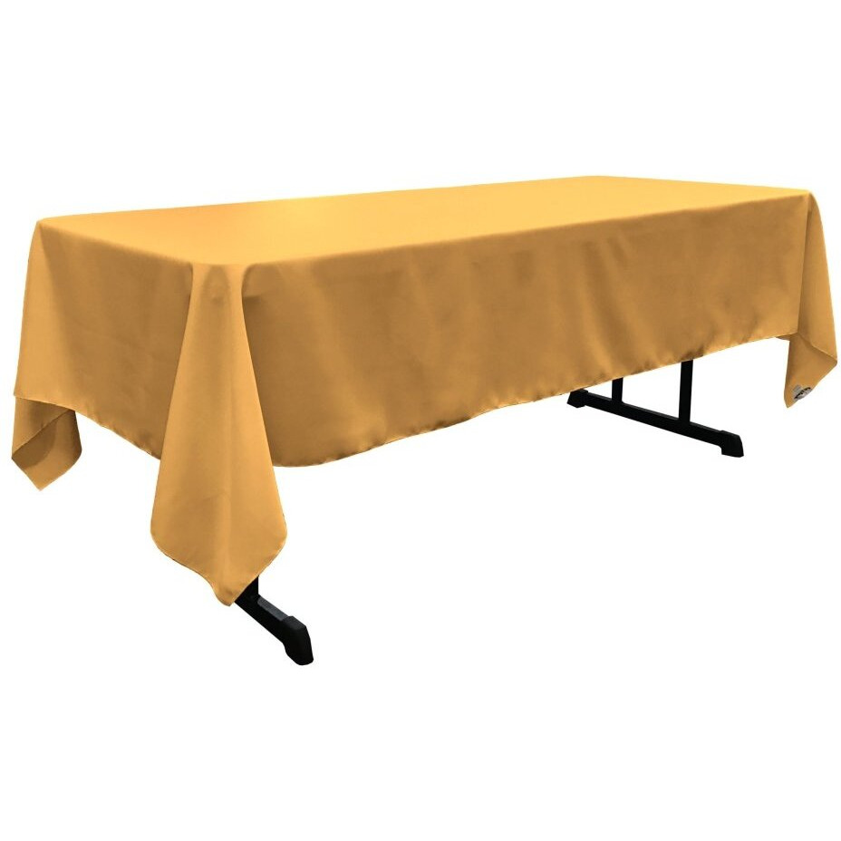 TCpop60x126-GoldP14 Polyester Poplin Rectangular Tablecloth  Gold - 60 x 126 in.