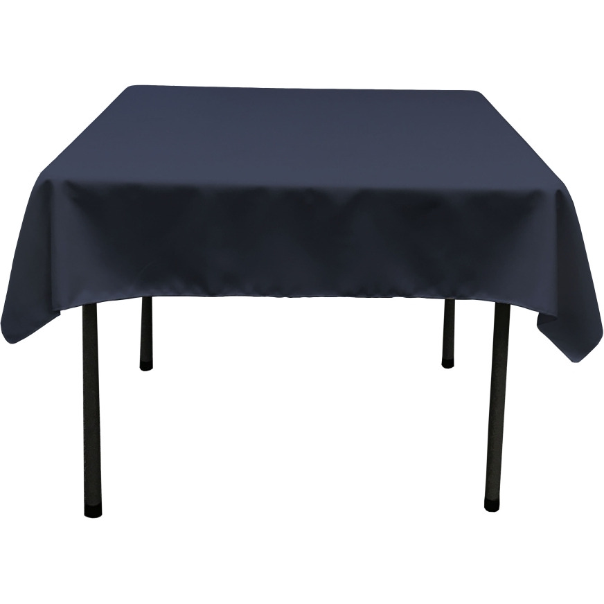 TCpop58x58-NavyP72 Polyester Poplin Square Tablecloth  Navy - 58 x 58 in.