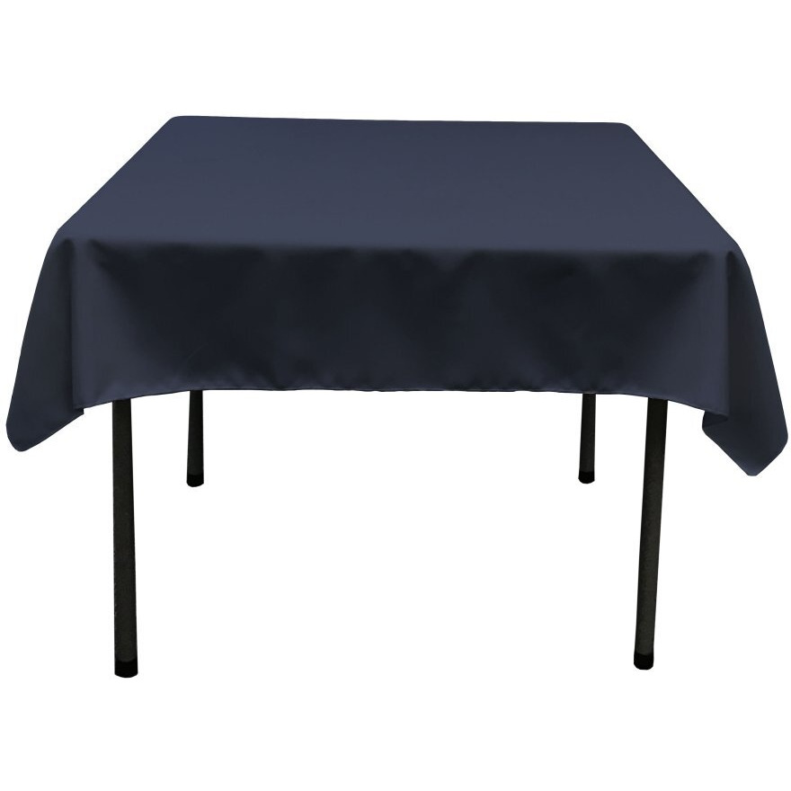 TCpop58x58-NavyP72 Polyester Poplin Square Tablecloth  Navy - 58 x 58 in.