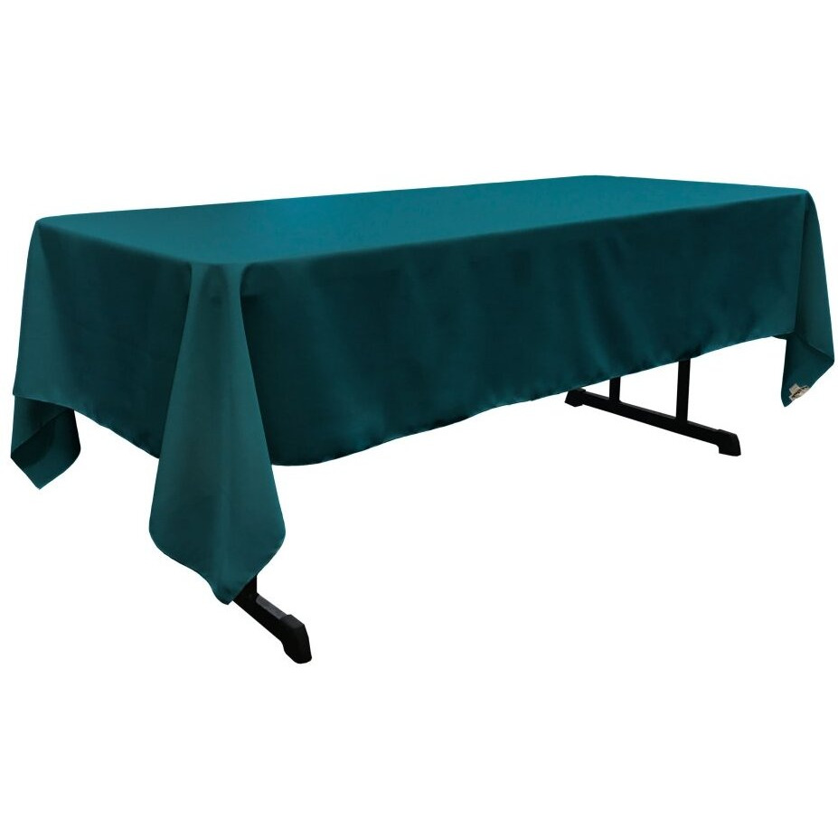 TCpop60x120-TealDrkP82 Polyester Poplin Rectangular Tablecloth  Dark Teal - 60 x 120 in.