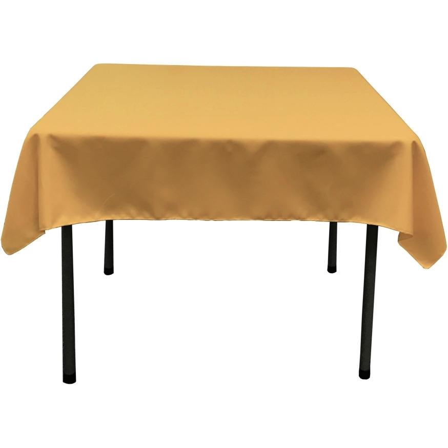 TCpop52x52-GoldP14 Polyester Poplin Square Tablecloth  Gold - 52 x 52 in.